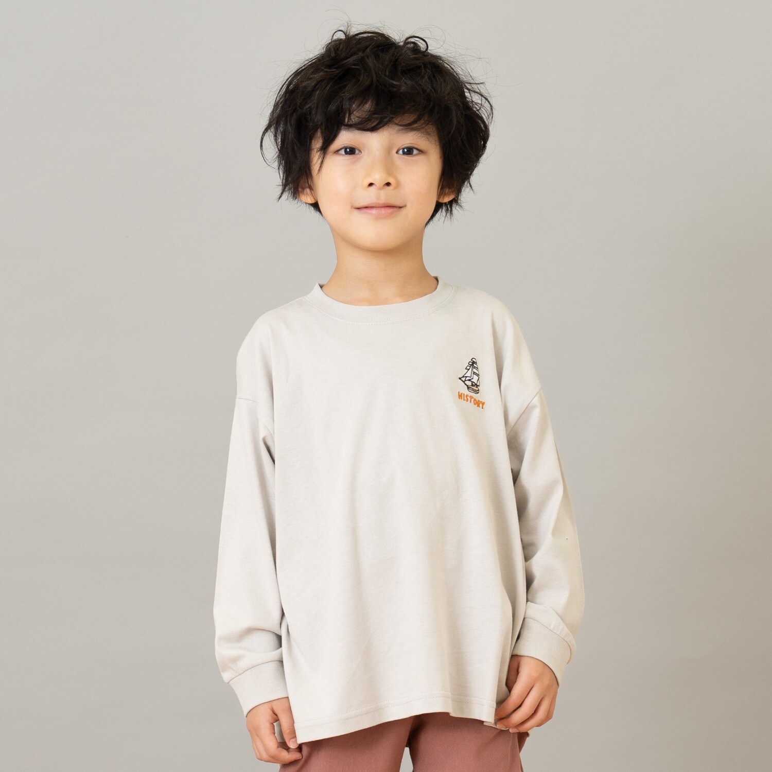 【綿100】【365D.】サブジェクト刺繍ロンT