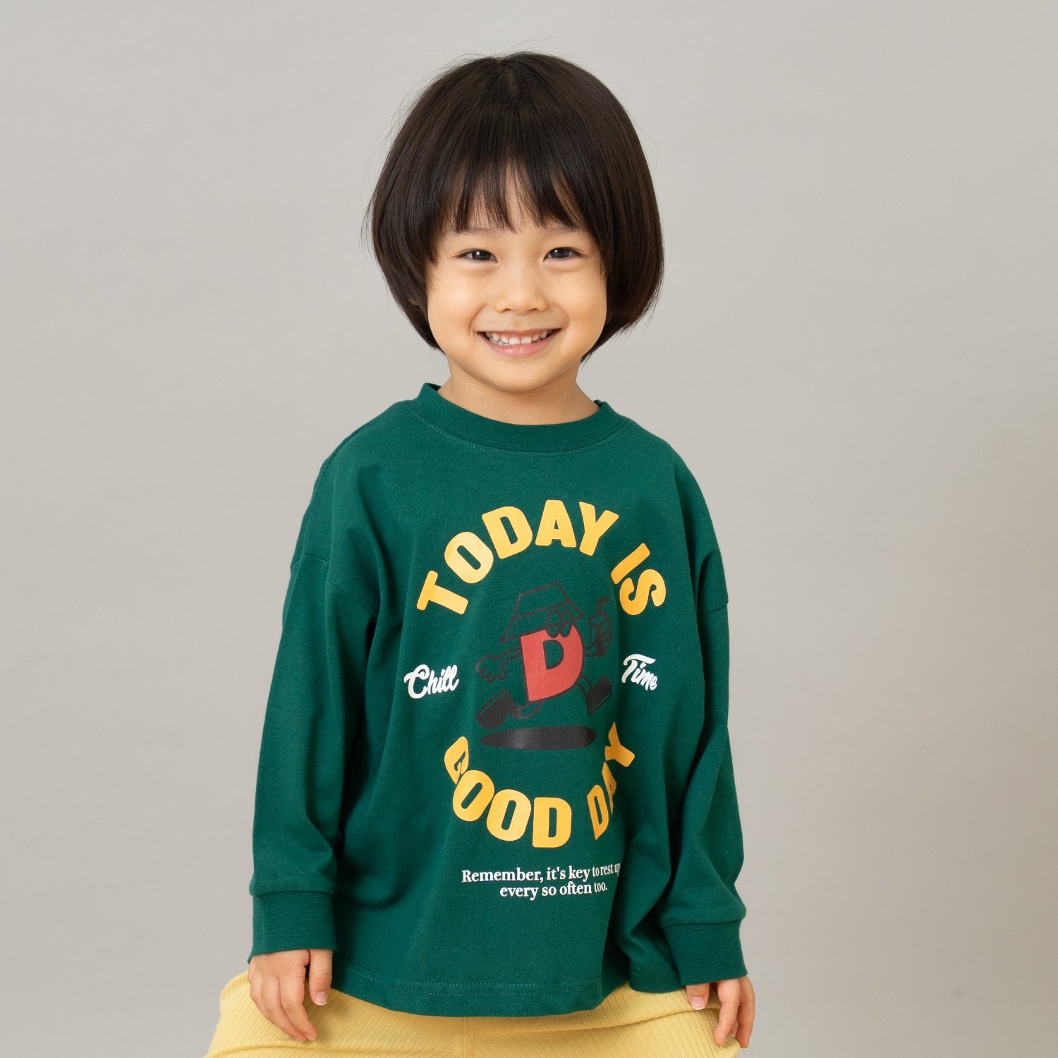 【綿100】【365D.】OFUZAKE柄ロンT