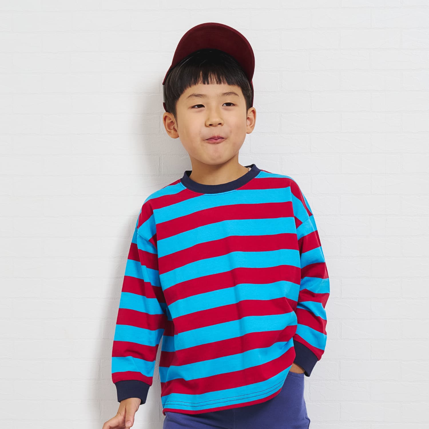 【親子リンク】【綿100】【365D.】アソートボーダーワイドロンT