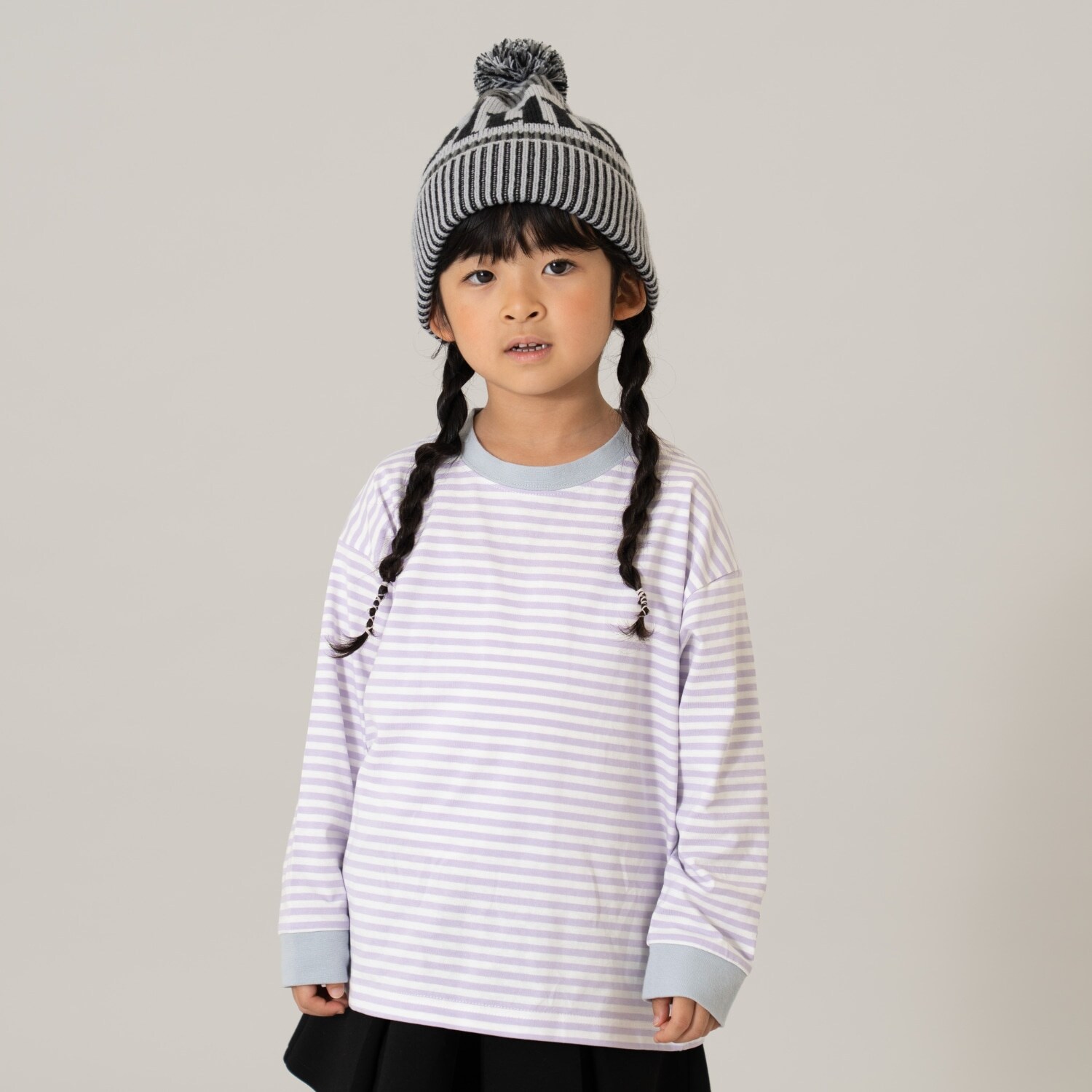 【親子リンク】【綿100】【365D.】アソートボーダーワイドロンT