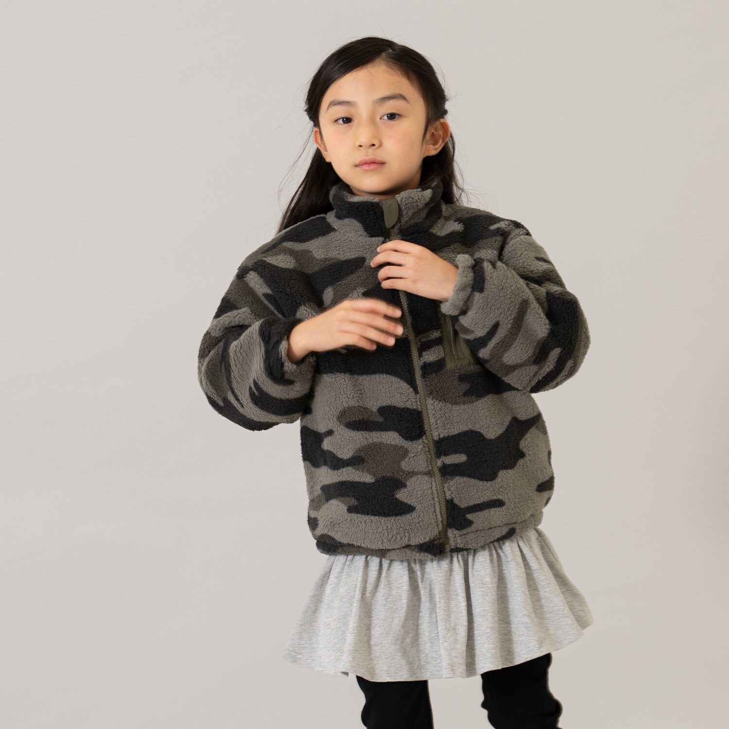 ボアスタンドブルゾン/あったか/アウター