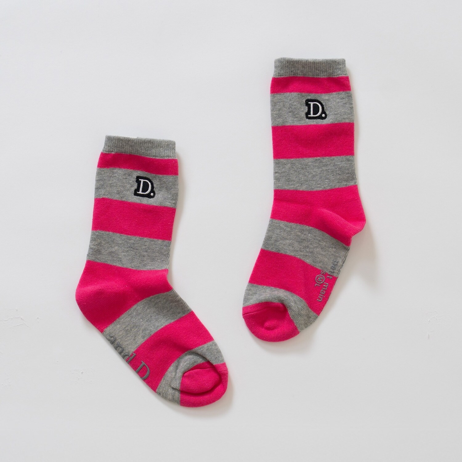 【365D.】ワイドボーダソックス/靴下/刺繍