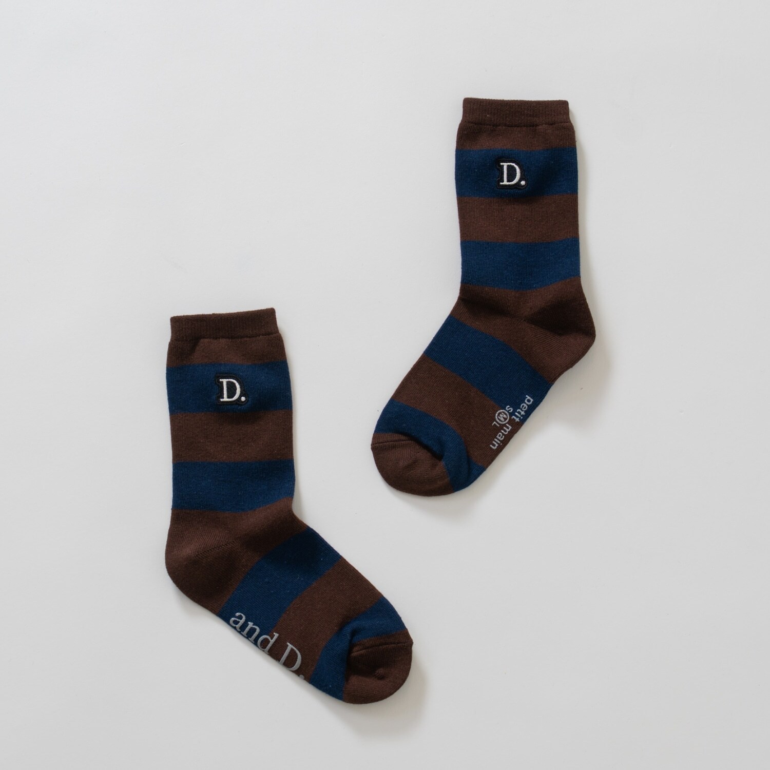 【365D.】ワイドボーダソックス/靴下/刺繍