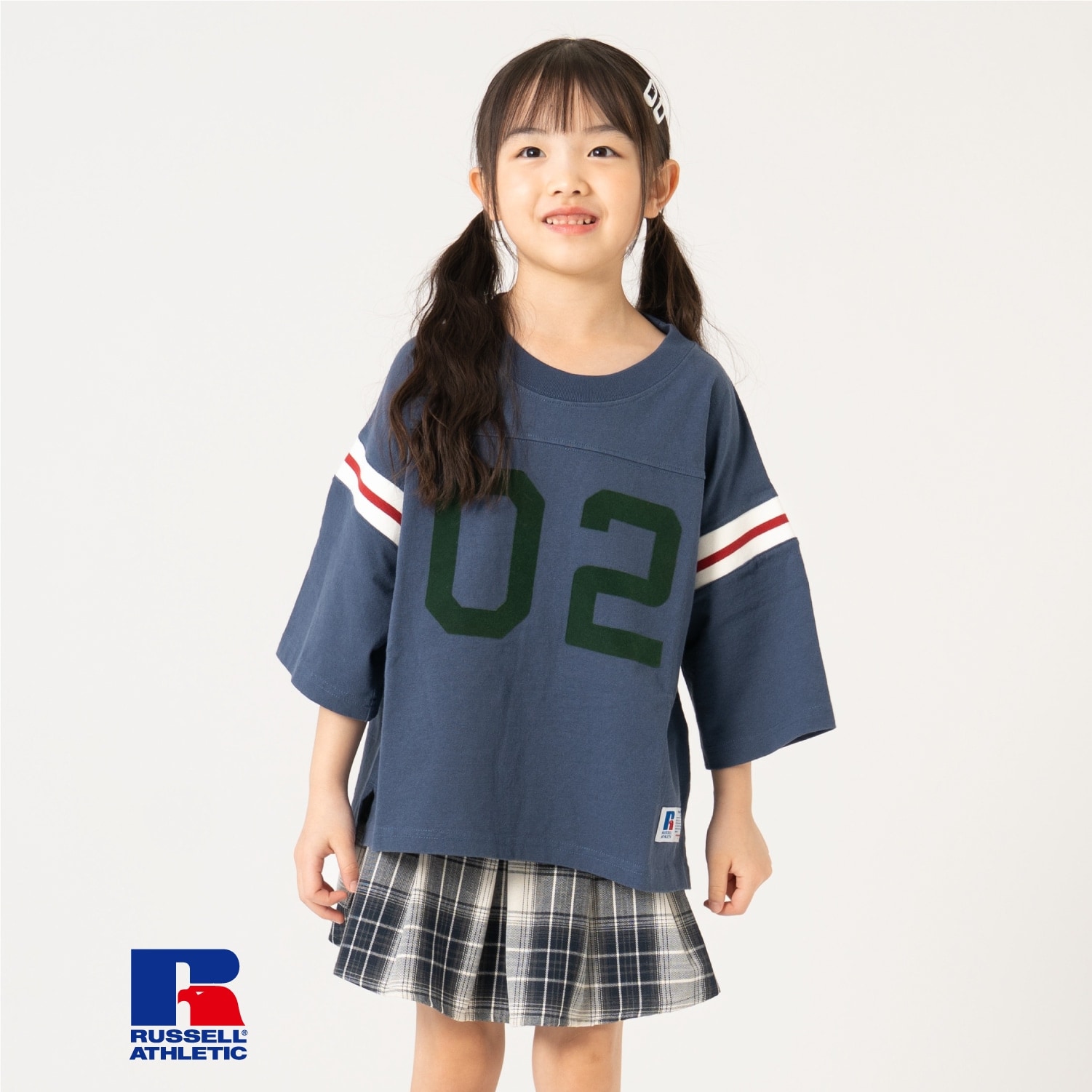 【ラッセル】ナンバリングフットボール ロンTEE