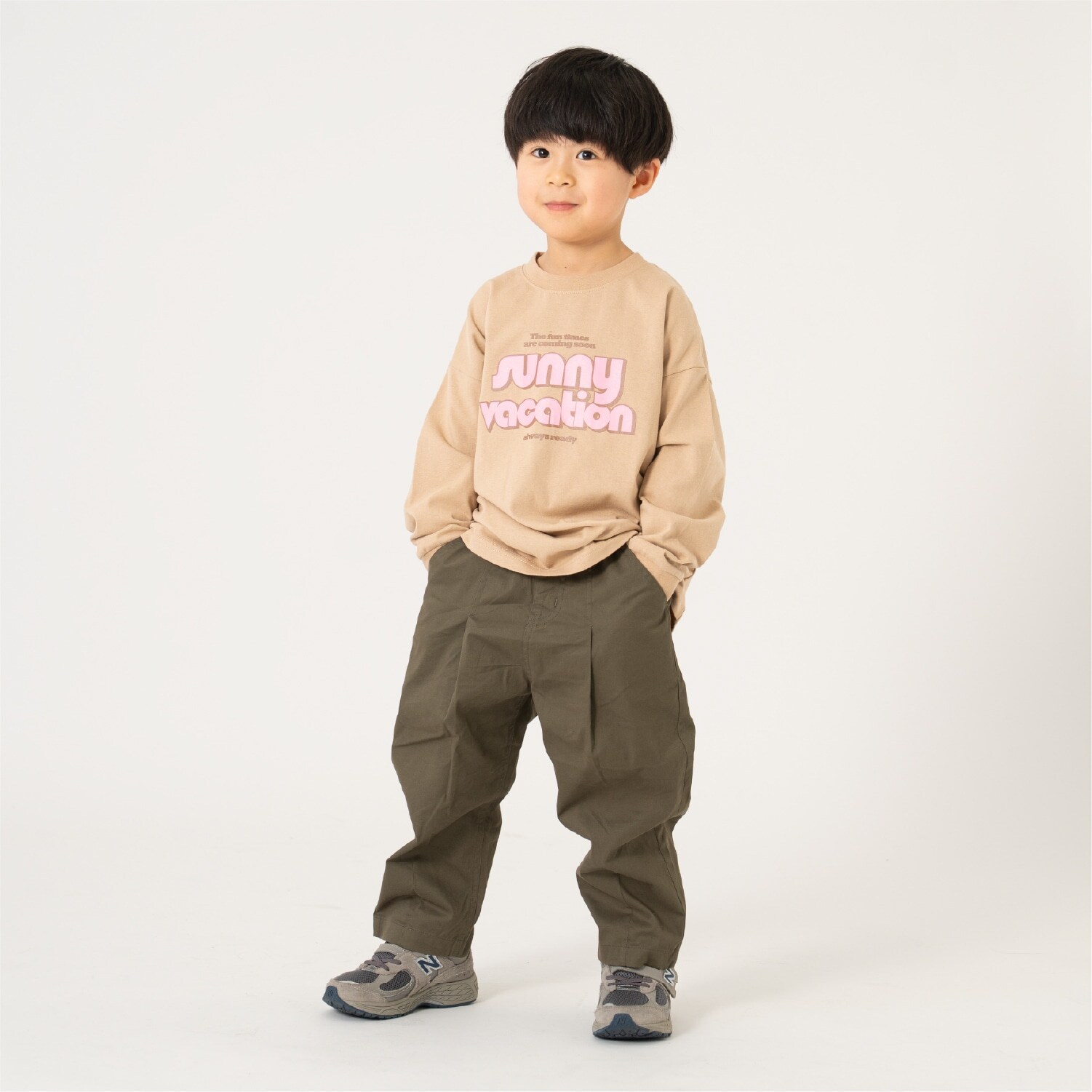 【親子リンク】【綿100%】【365D】ストリートロゴロンT