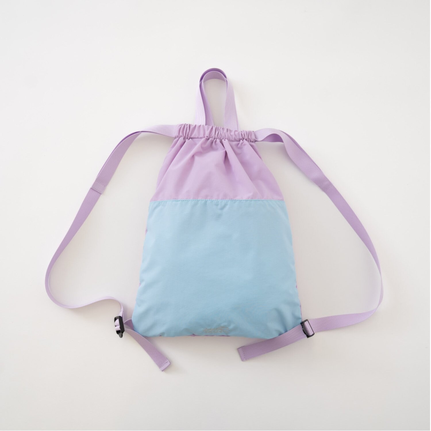 【撥水】バイカラーハンドル付きナップサック