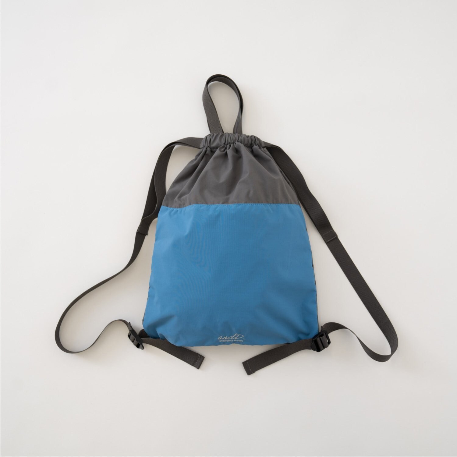 【撥水】バイカラーハンドル付きナップサック