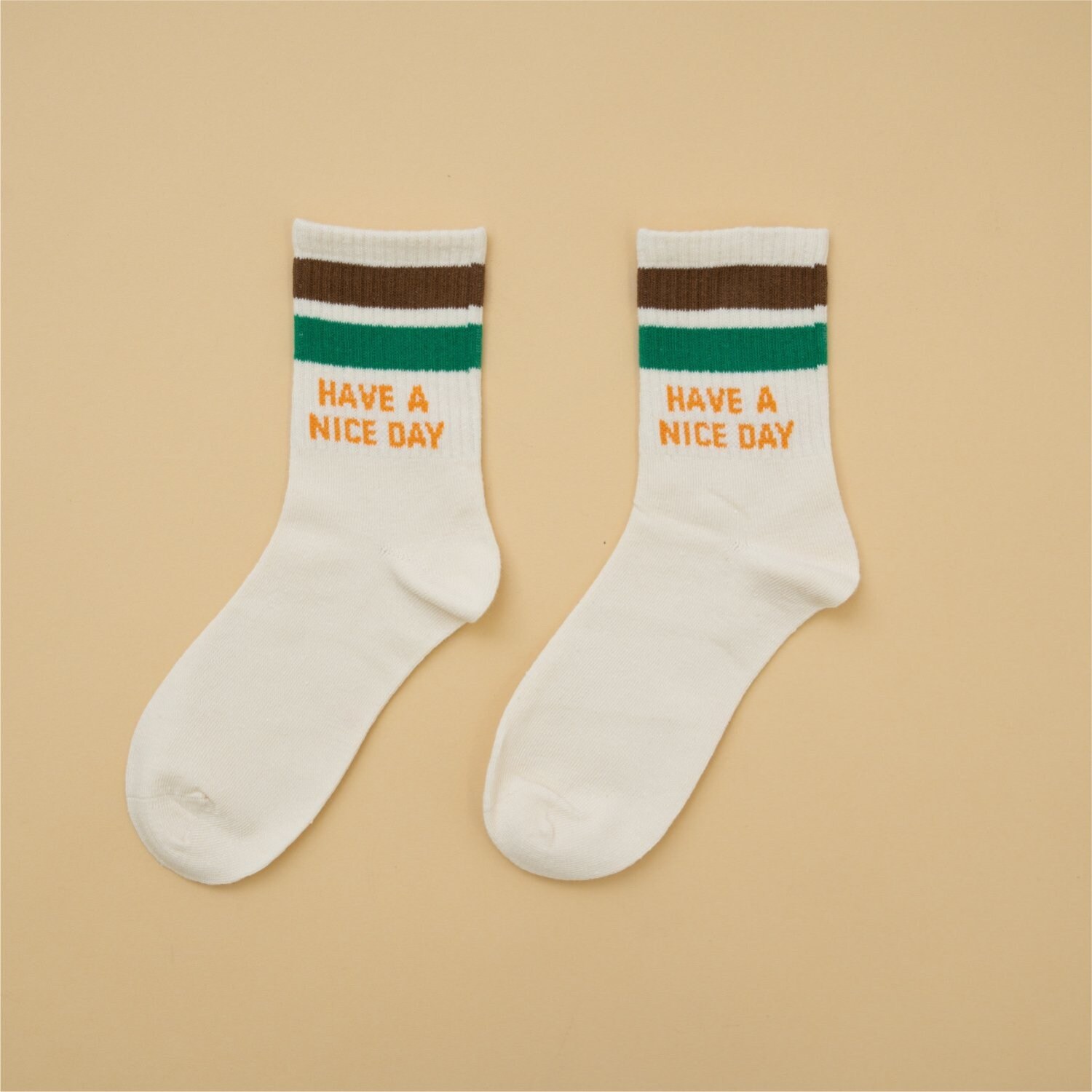 【Dセレクト】配色ラインロゴソックス