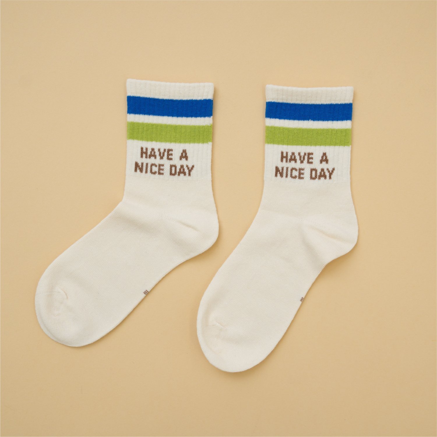 【Dセレクト】配色ラインロゴソックス