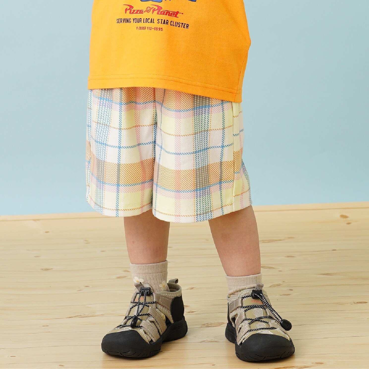 のびっとカットツイル柄ショートパンツ