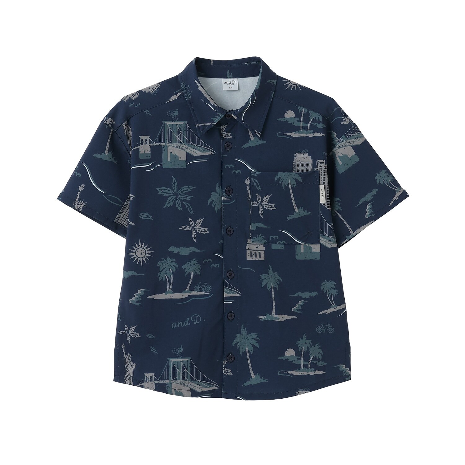 【水陸両用】【SETUP可】総ガラ半袖シャツ