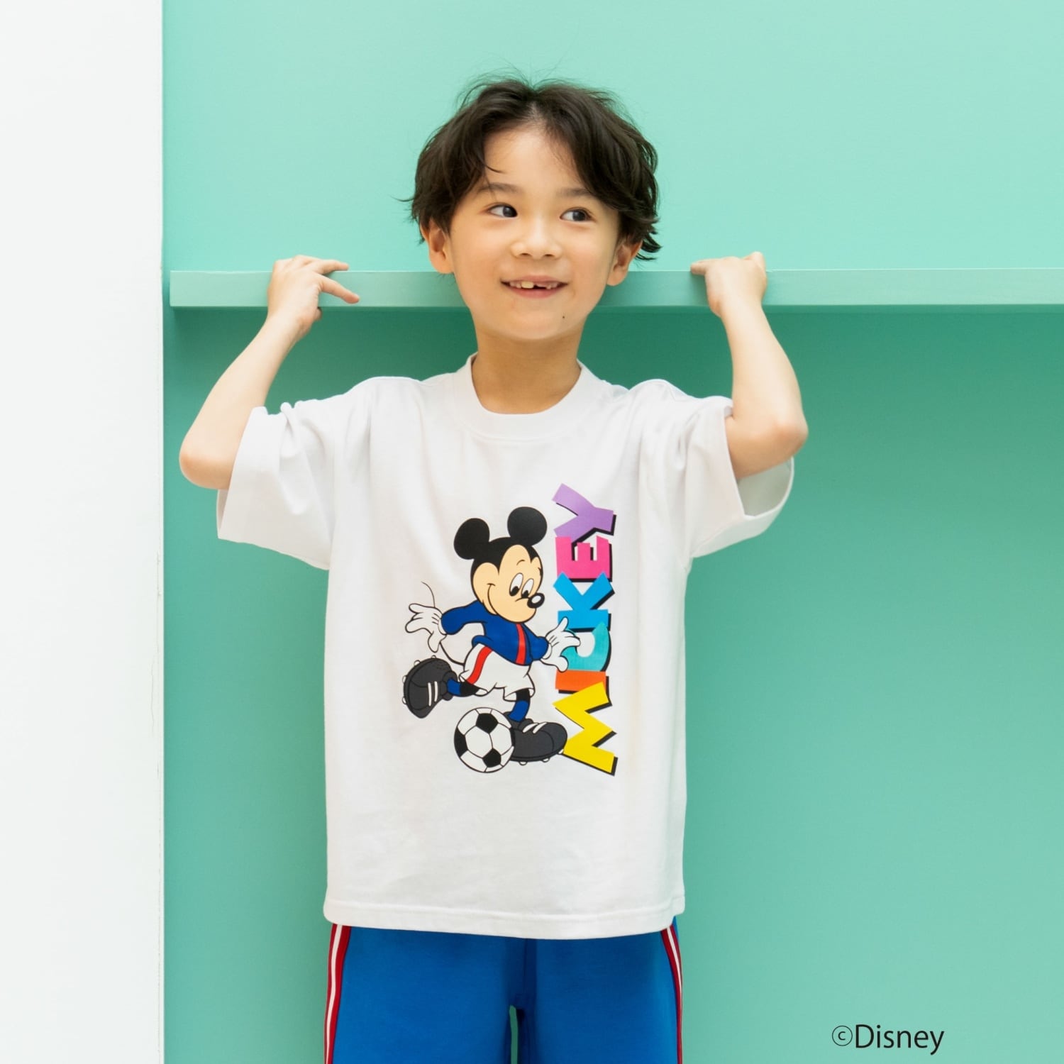【親子リンク】【Disney】サッカー半袖Tシャツ