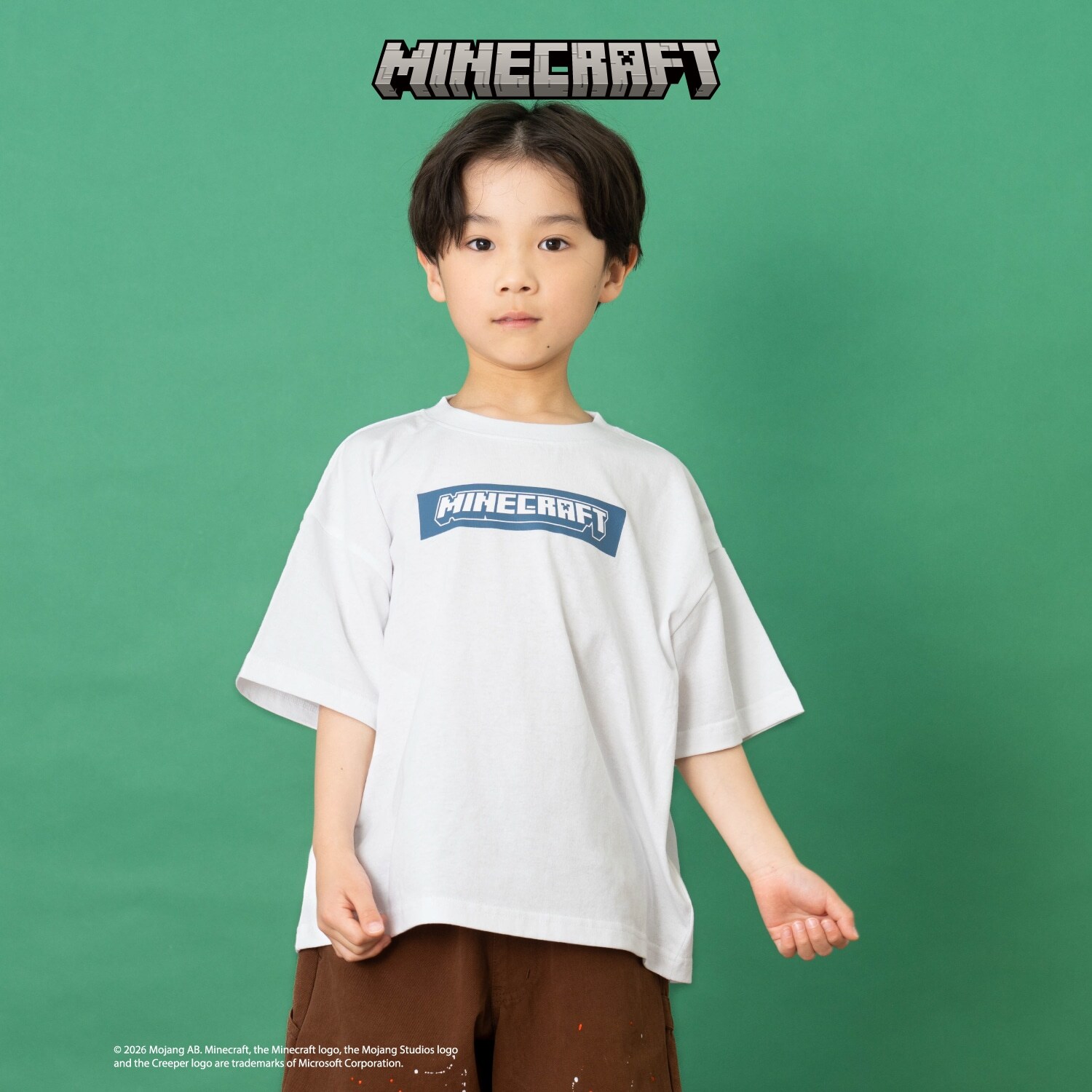 【マインクラフト】アイコンブロックバックTシャツ