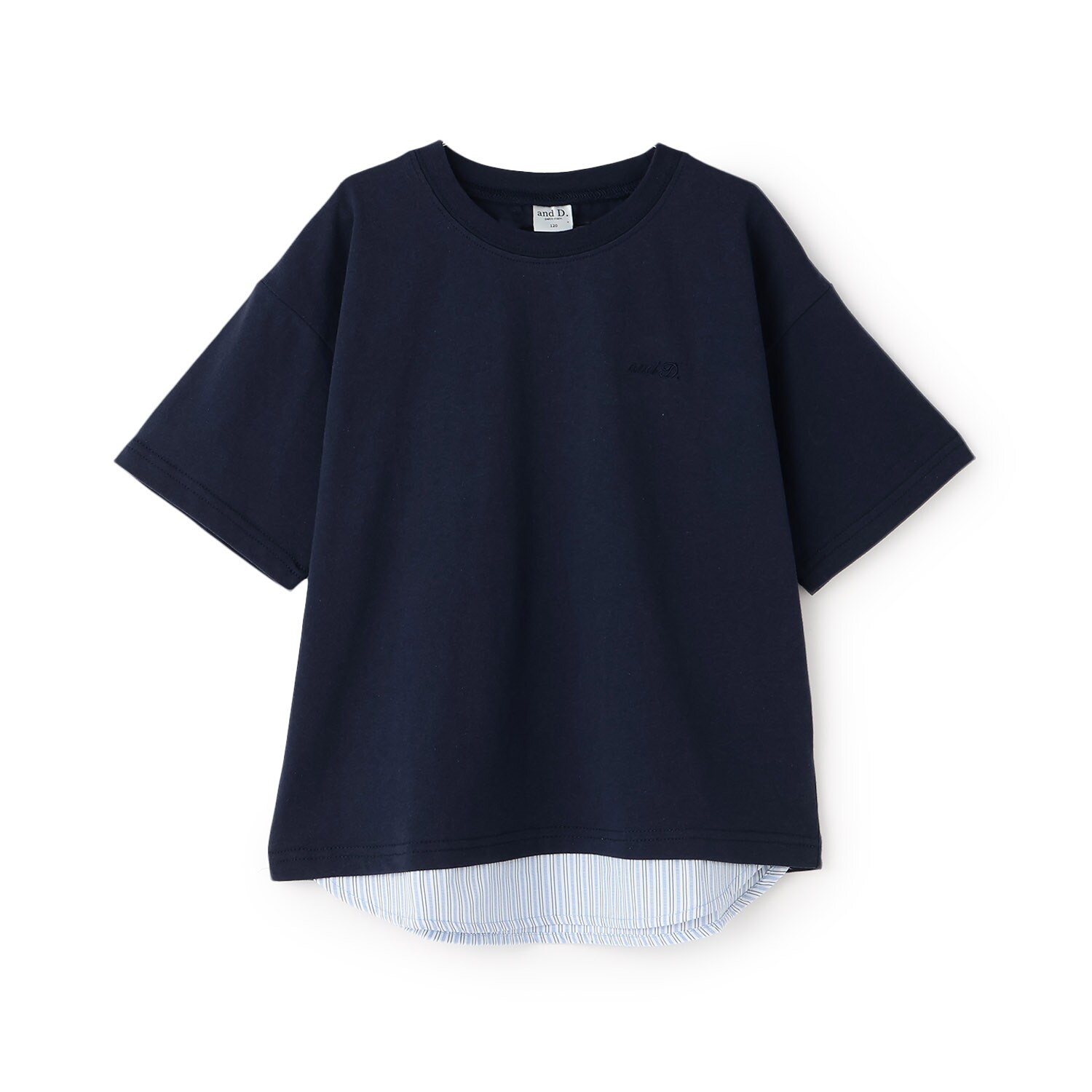 裾レイヤード風ワイドシルエット半袖T