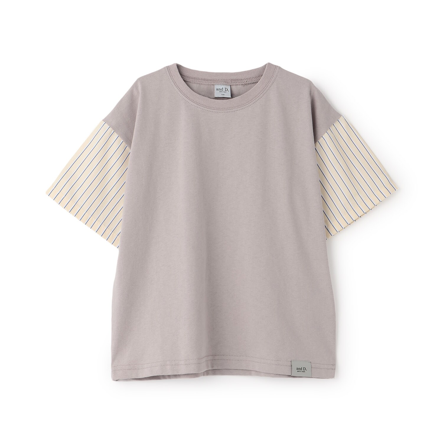 袖異素材ワイドシルエット半袖T