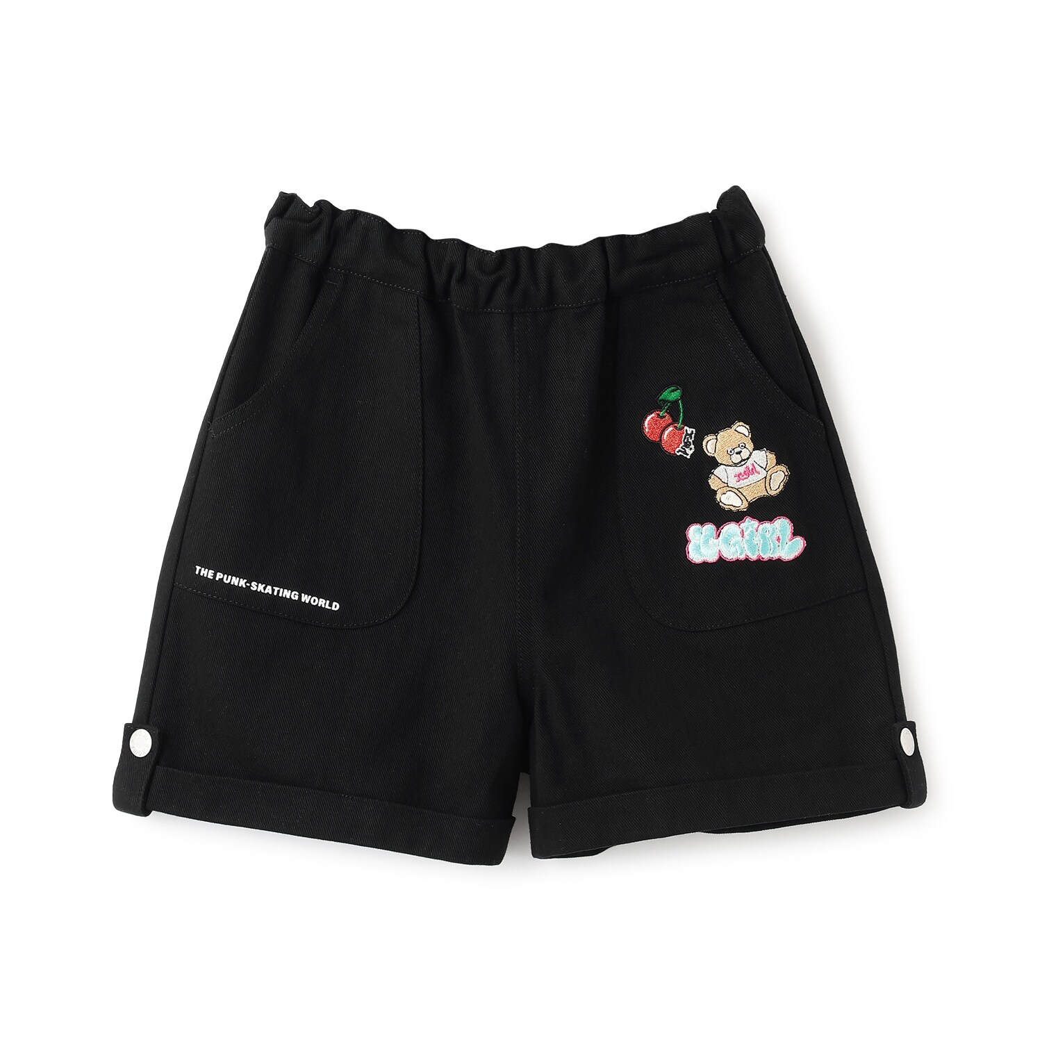 【人気商品再入荷】【直営店で取り扱い無し】ワッペンつき三分丈折り返しショートパンツ