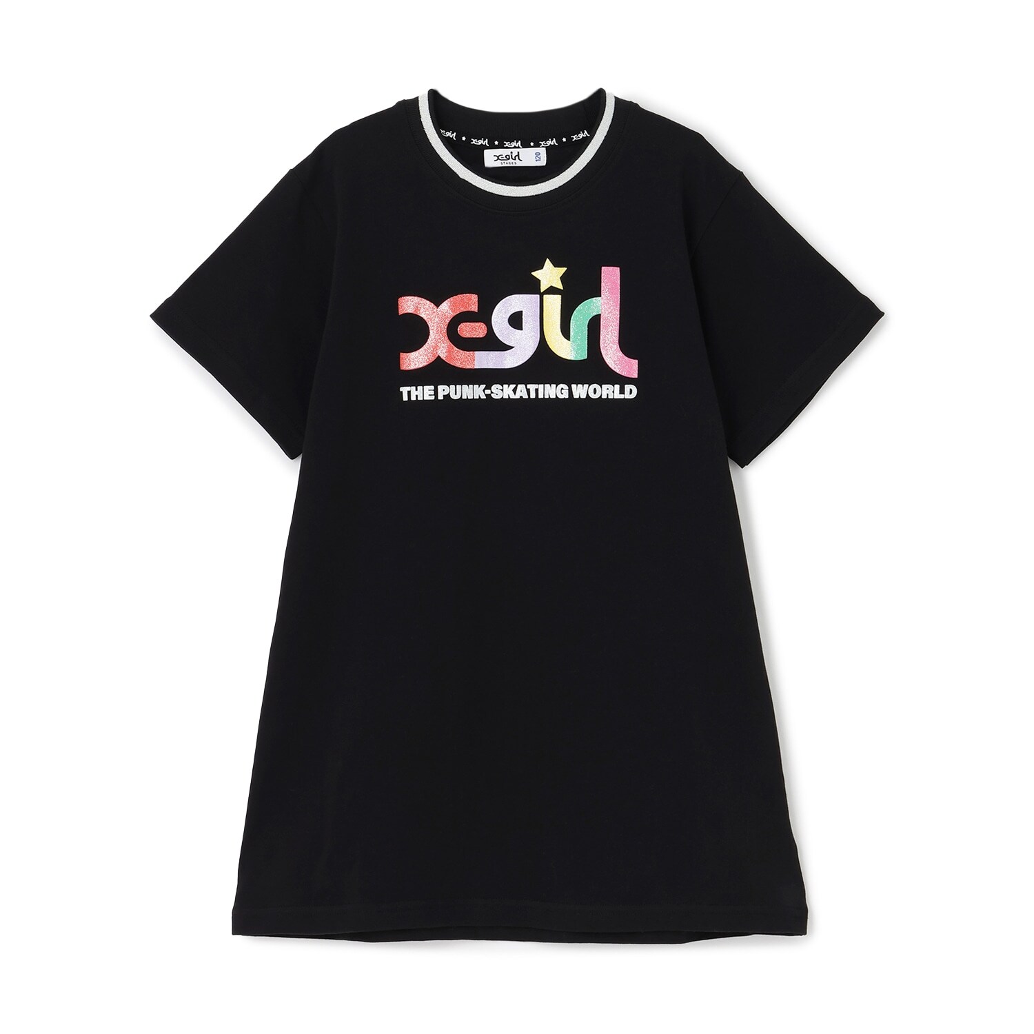 【人気商品再入荷】【直営店で取り扱い無し】ラメ発泡ロゴTワンピース