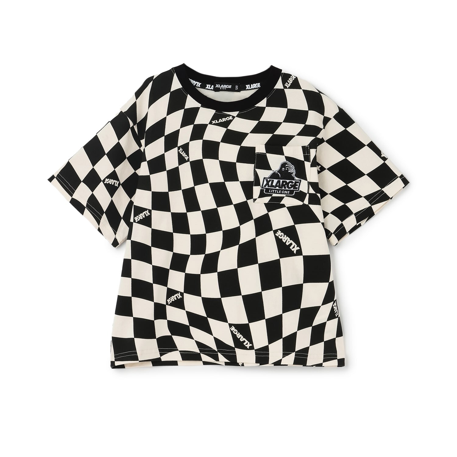 【人気商品再入荷】【直営店で取り扱い無し】歪みチェッカー総柄半袖Tシャツ