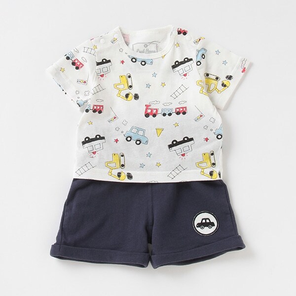 車柄Tシャツ×パンツセット