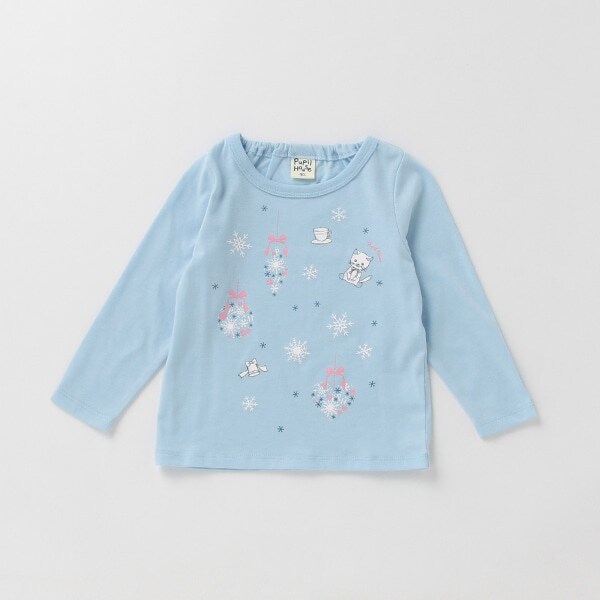 雪の結晶プリントTシャツ