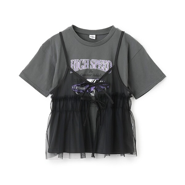 【milky coast】チュール×ビスチェ半袖T