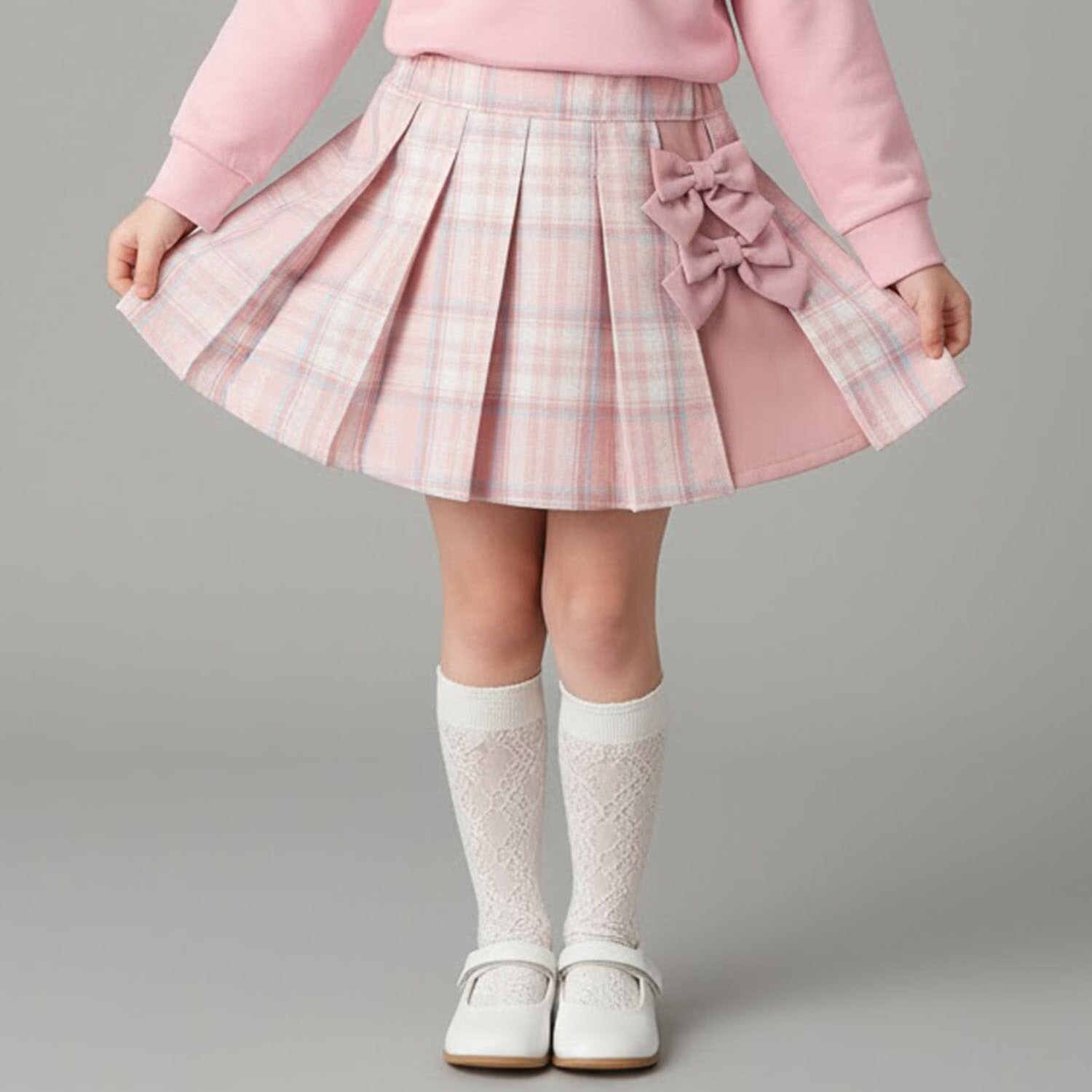 チェックプリーツスカート