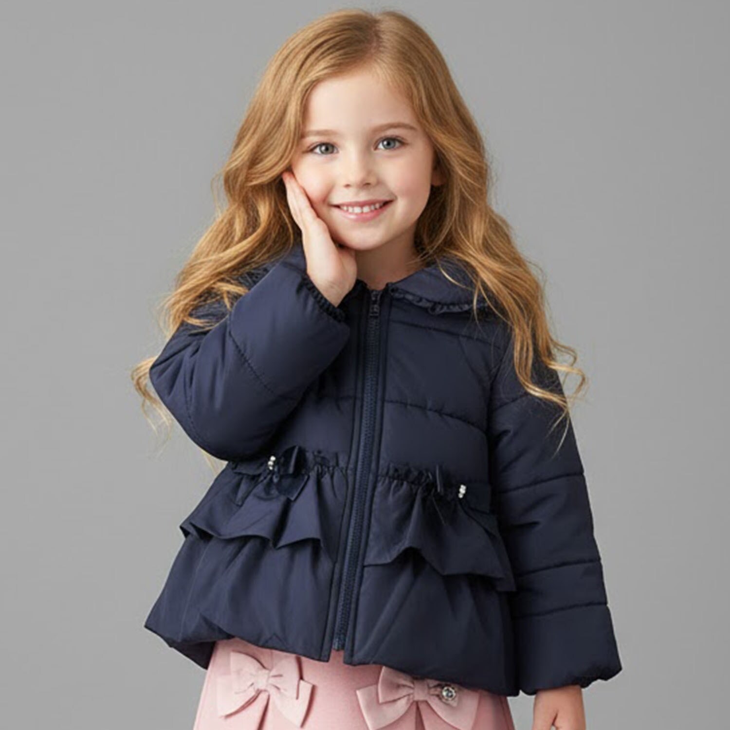 ペプラム中綿ブルゾン