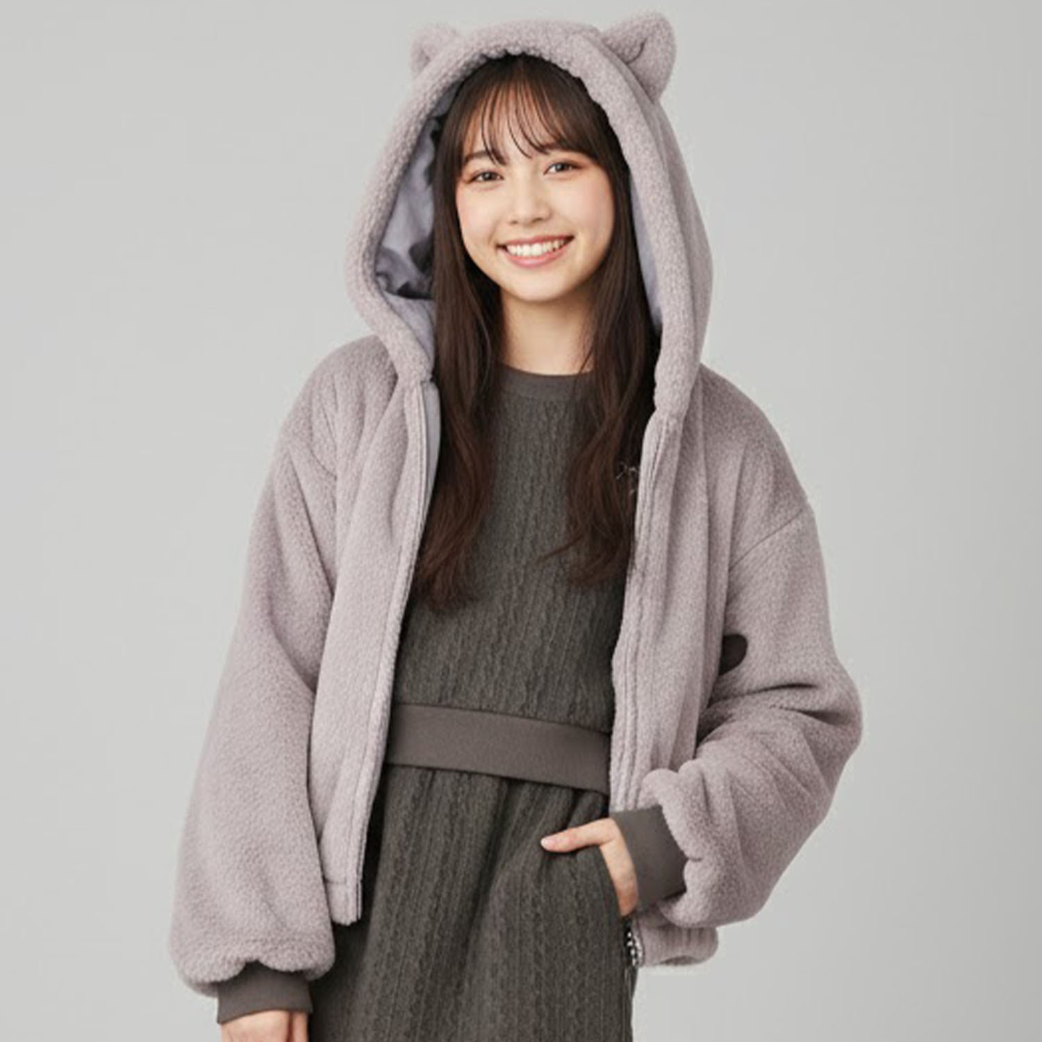 【milky coast】猫耳ファーパーカー