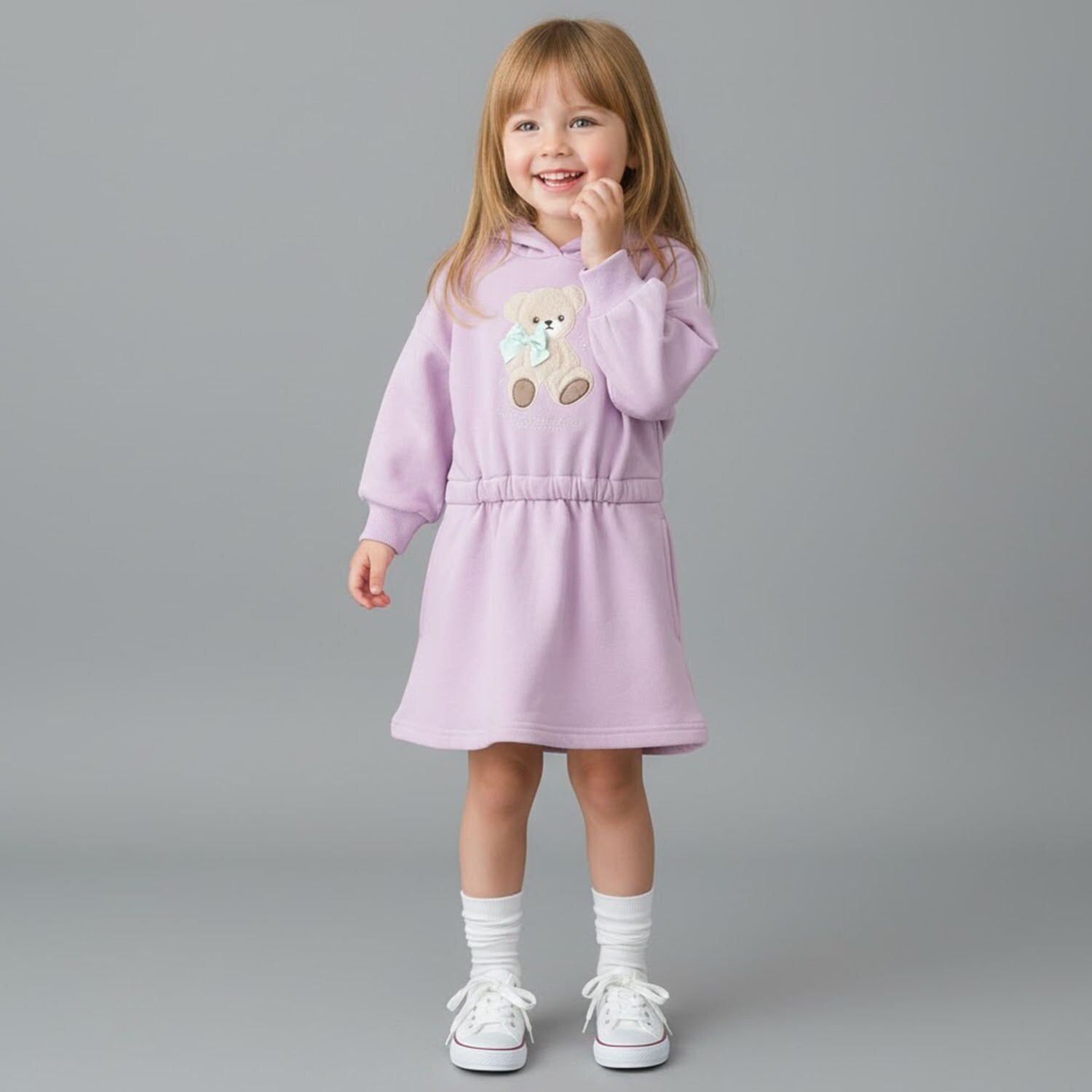 クマアップリケワンピース