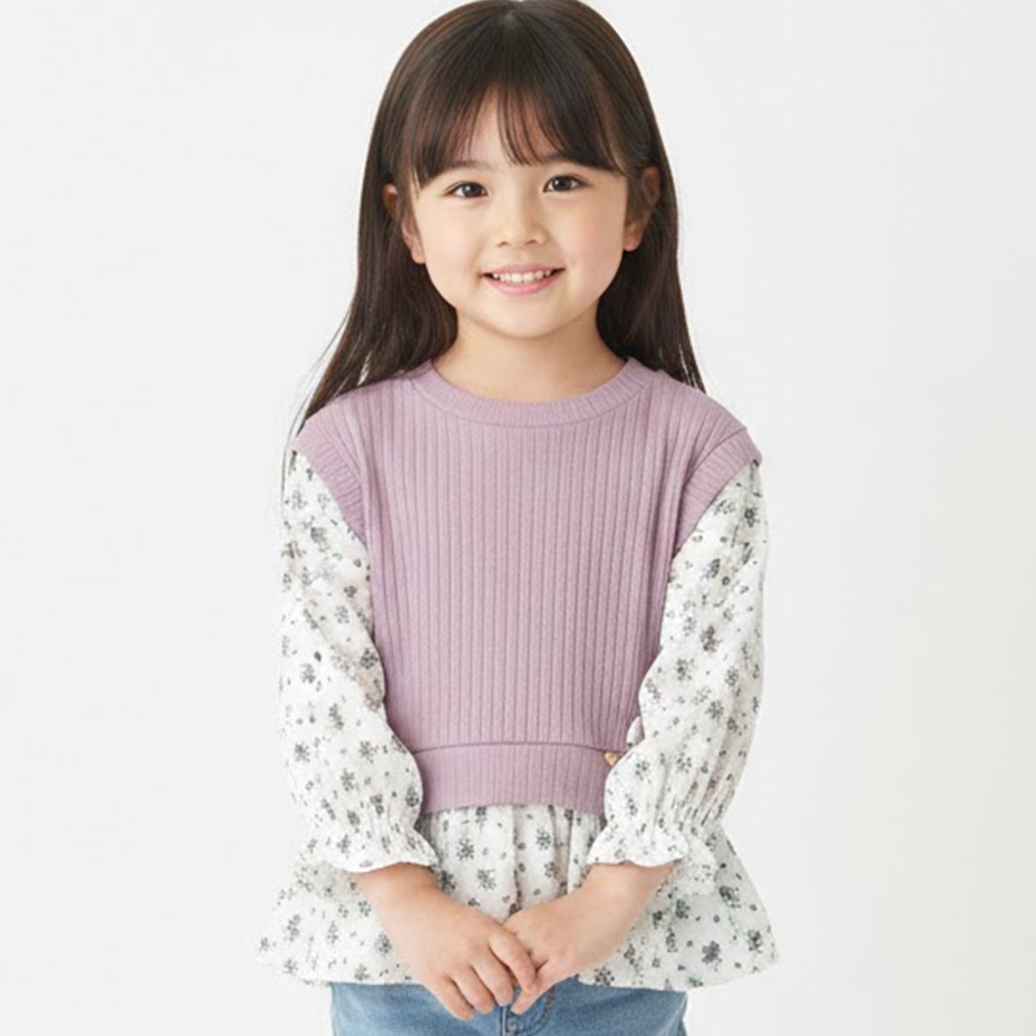 ニットベストドッキングチュニック