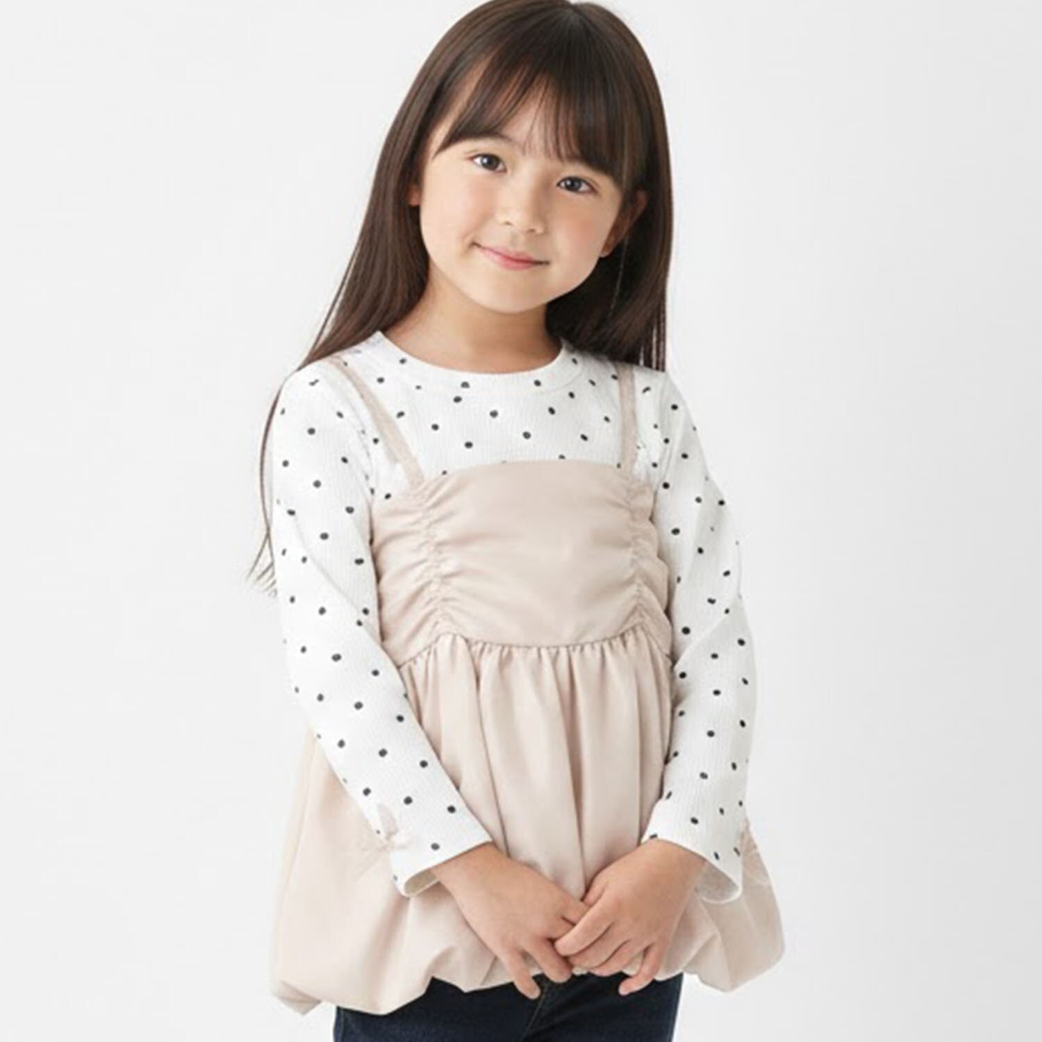 ハートドットビスチェドッキングトップス