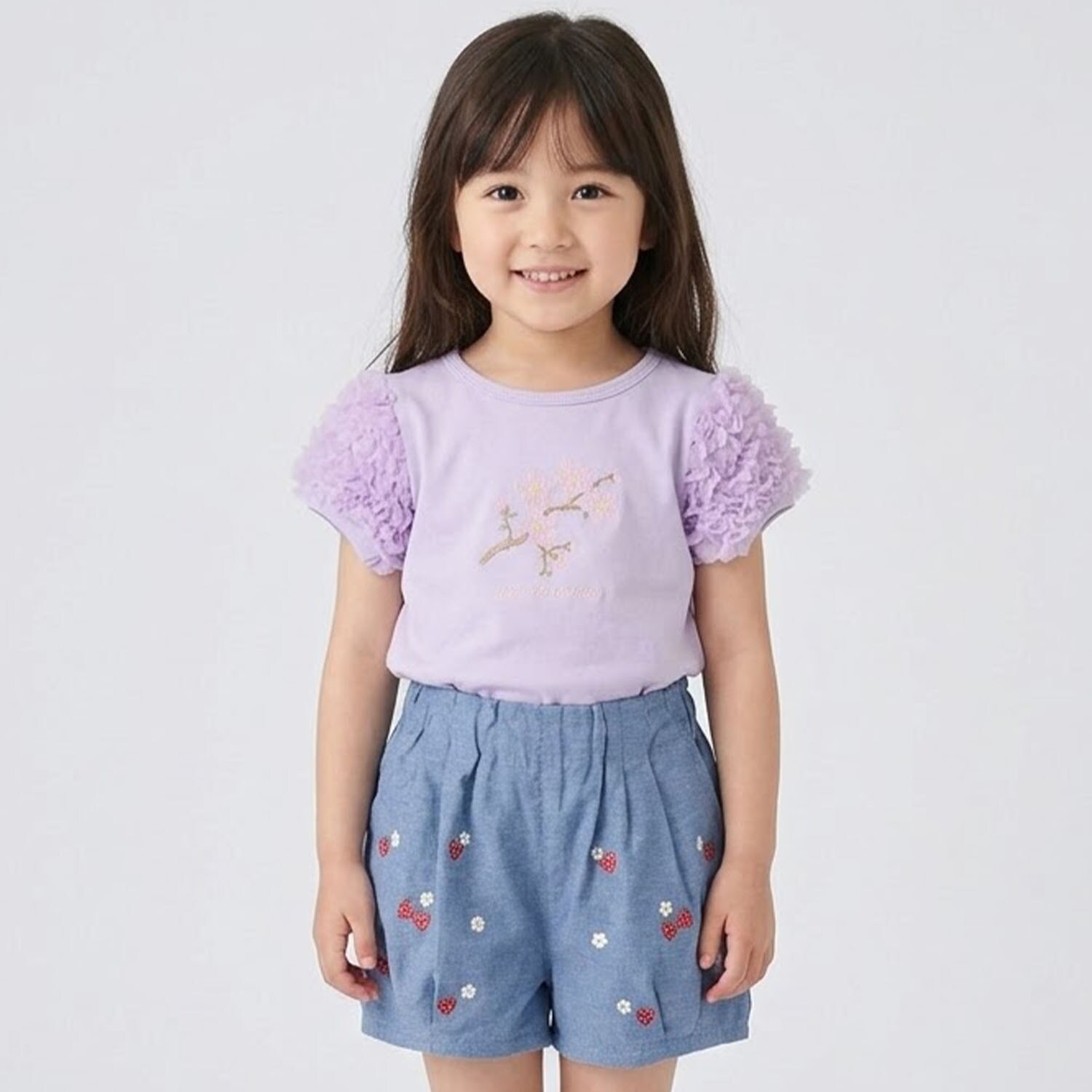 いちご刺しゅうバルーンパンツ