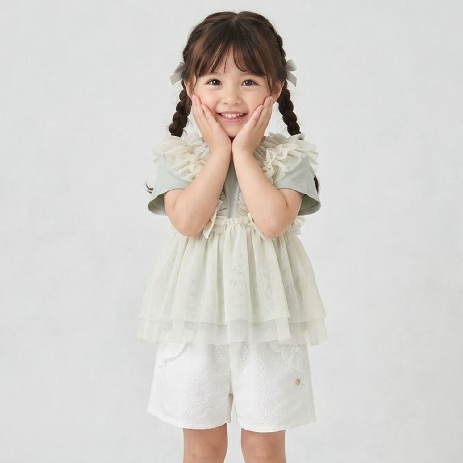 フリルポケットキュロット