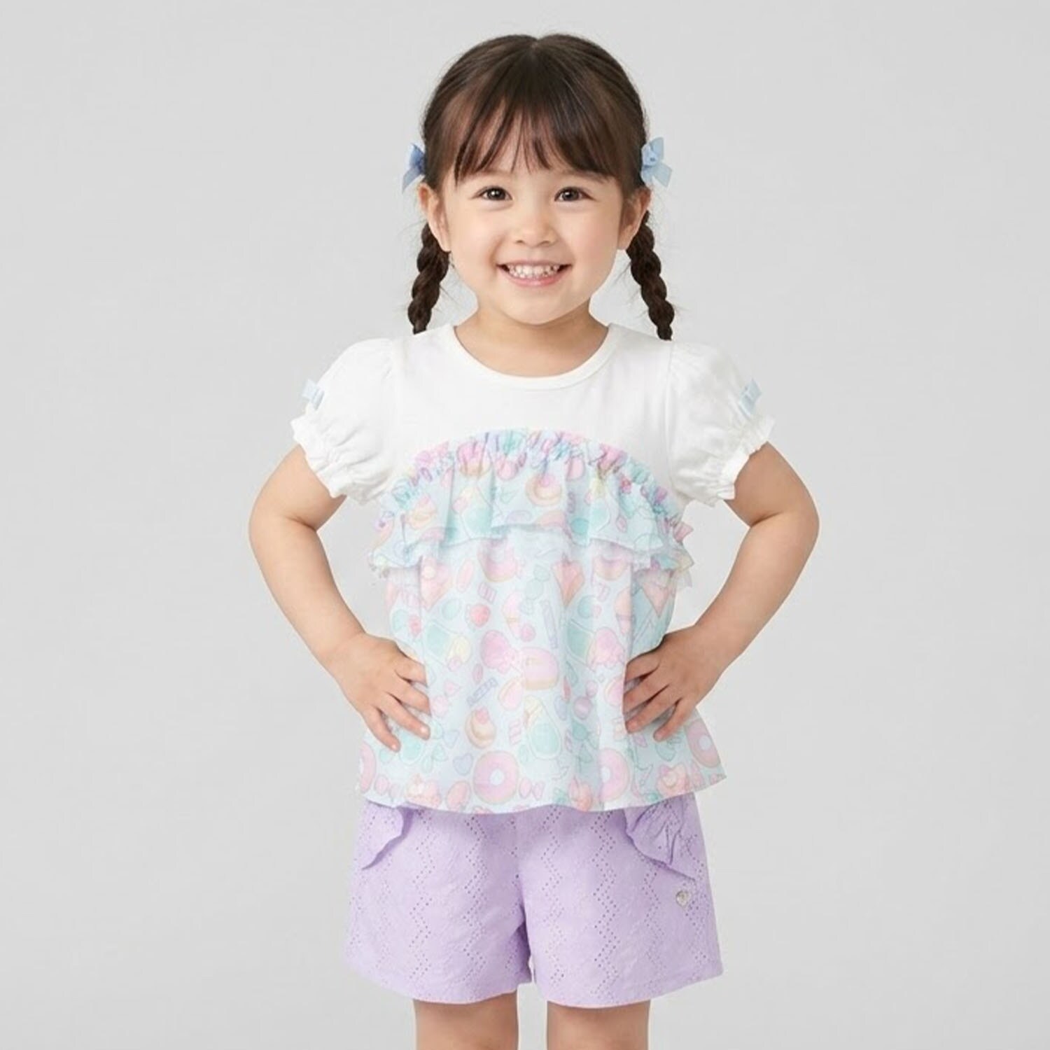 フリルポケットキュロット