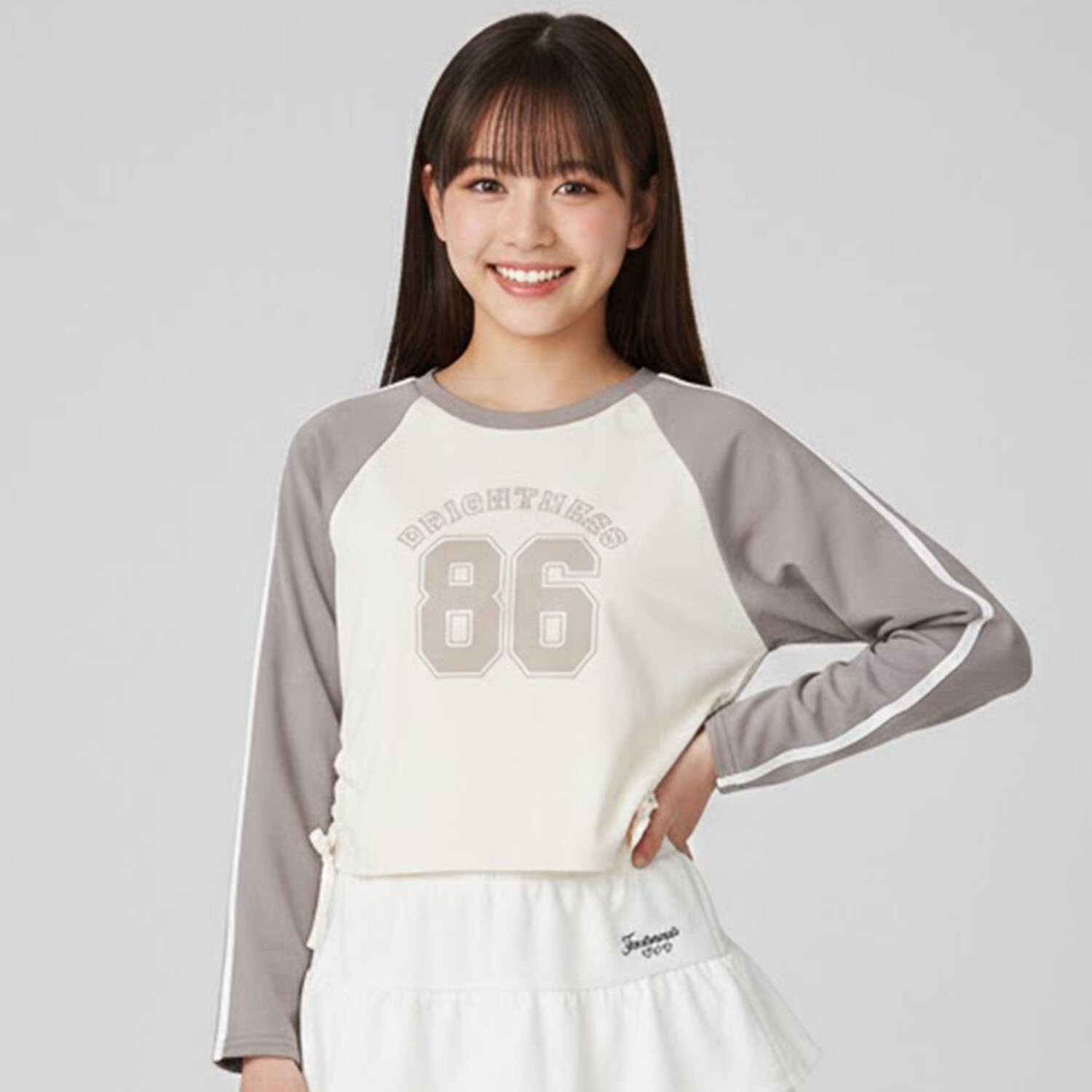 【milkycoast】ナンバーラグランTシャツ