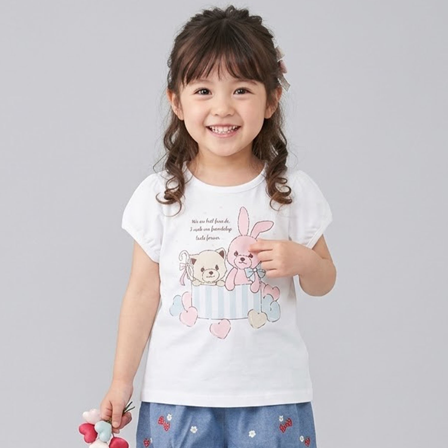 【990★ITEM】ねこ・うさぎガーリーアソートTシャツ