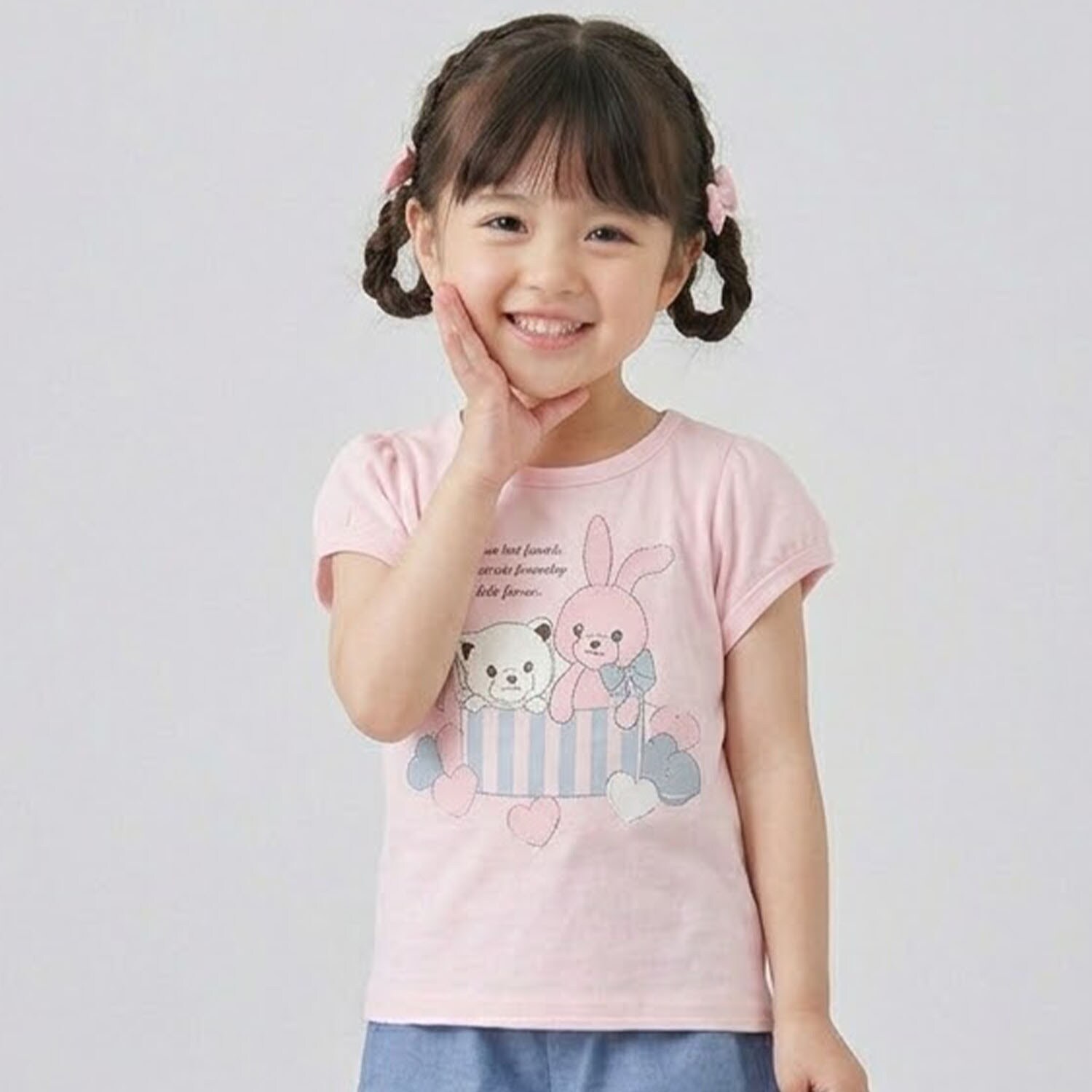 【990★ITEM】ねこ・うさぎガーリーアソートTシャツ