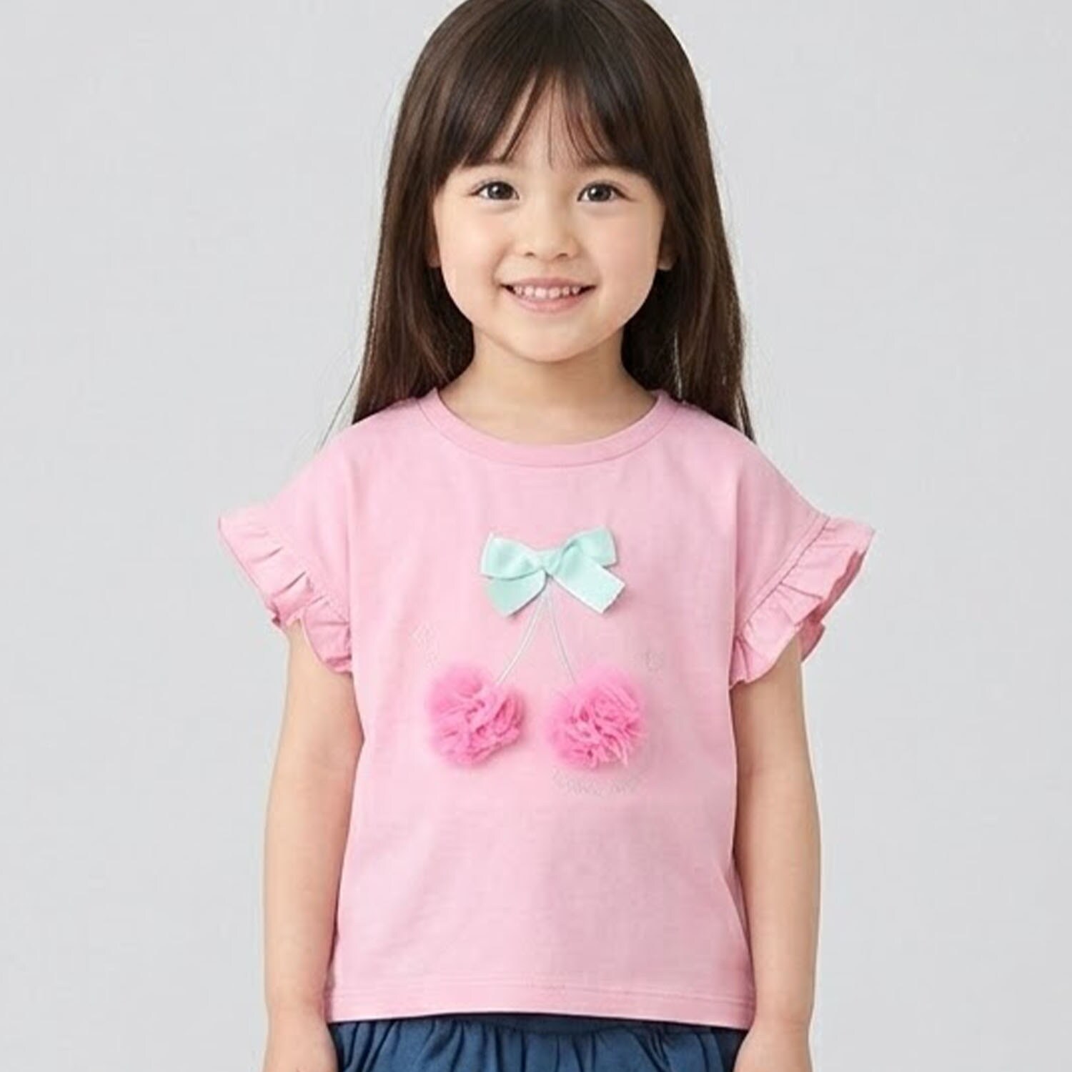 さくらんぼ・いちごモチーフTシャツ