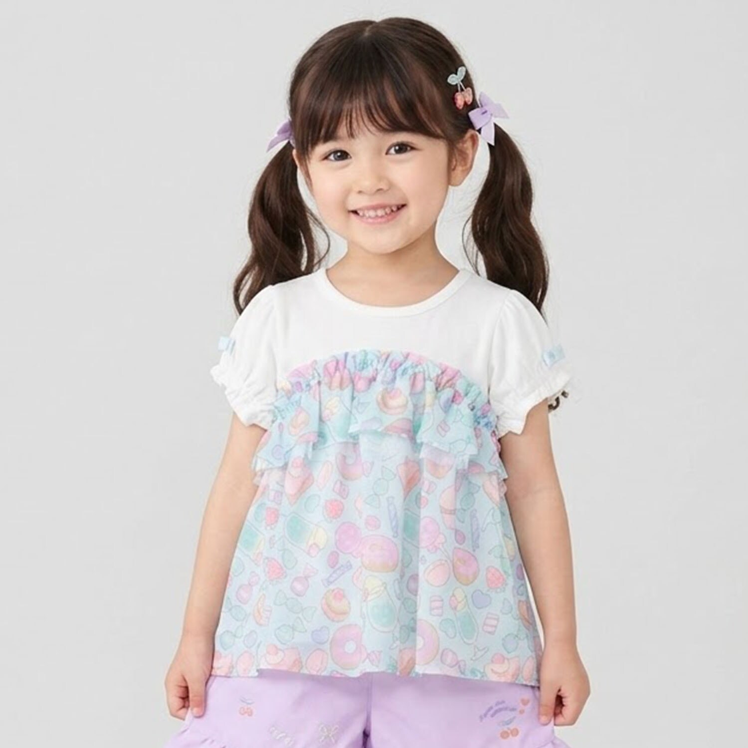 オリジナルプリントシフォンドッキングTシャツ