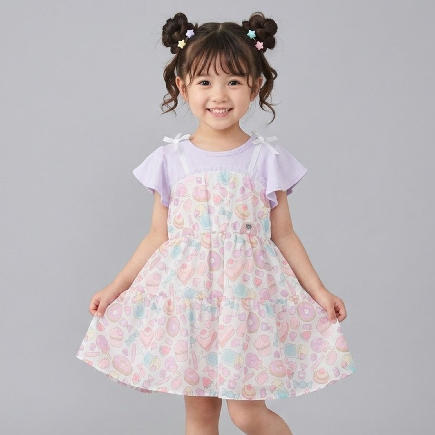 オリジナルプリントシフォンワンピース