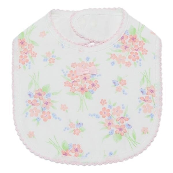 ミニリボンつき花柄スタイ