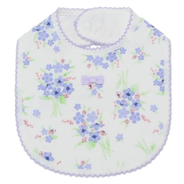 ミニリボンつき花柄スタイ