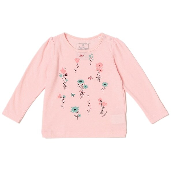 フラワープリントTシャツ