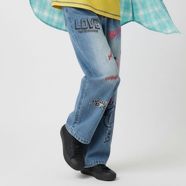 【エンジェルブルー】ナカムラくんデニムワイドパンツ