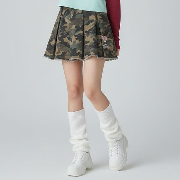 【エンジェルブルー】ナカムラくん柄/デニムプリーツ