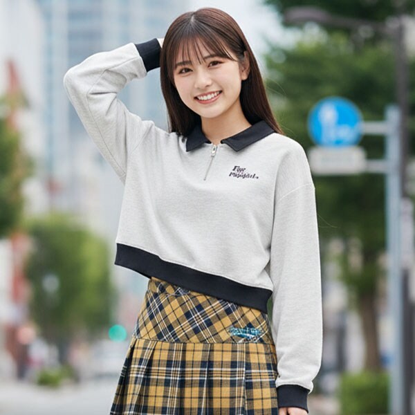 【エンジェルブルー】ハーフジッププルオーバー