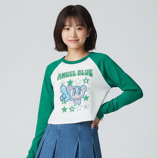 【エンジェルブルー】ナカムラくんラグランTシャツ
