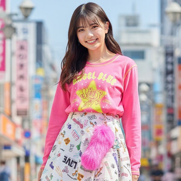 【エンジェルブルー】ナカムラくんロックプリントTシャツ