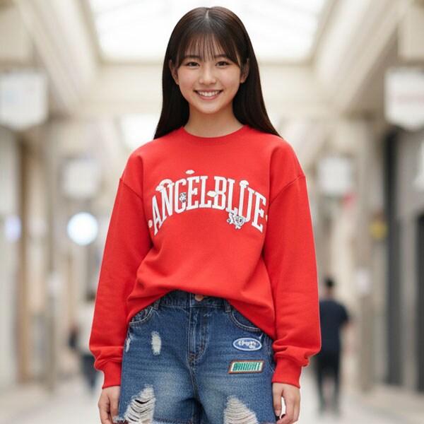 【エンジェルブルー】カレッジモチーフトレーナー