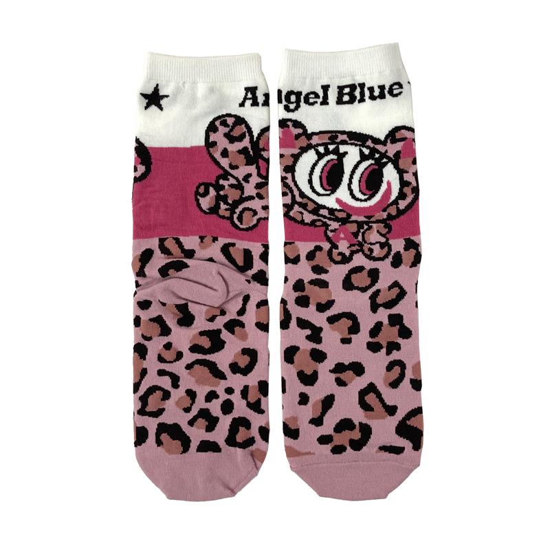 【エンジェルブルー】ひょう柄ナカムラくんソックス